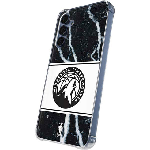 NBA Minnesota Timberwolves Marble Galaxy A35 5G Clear Case
